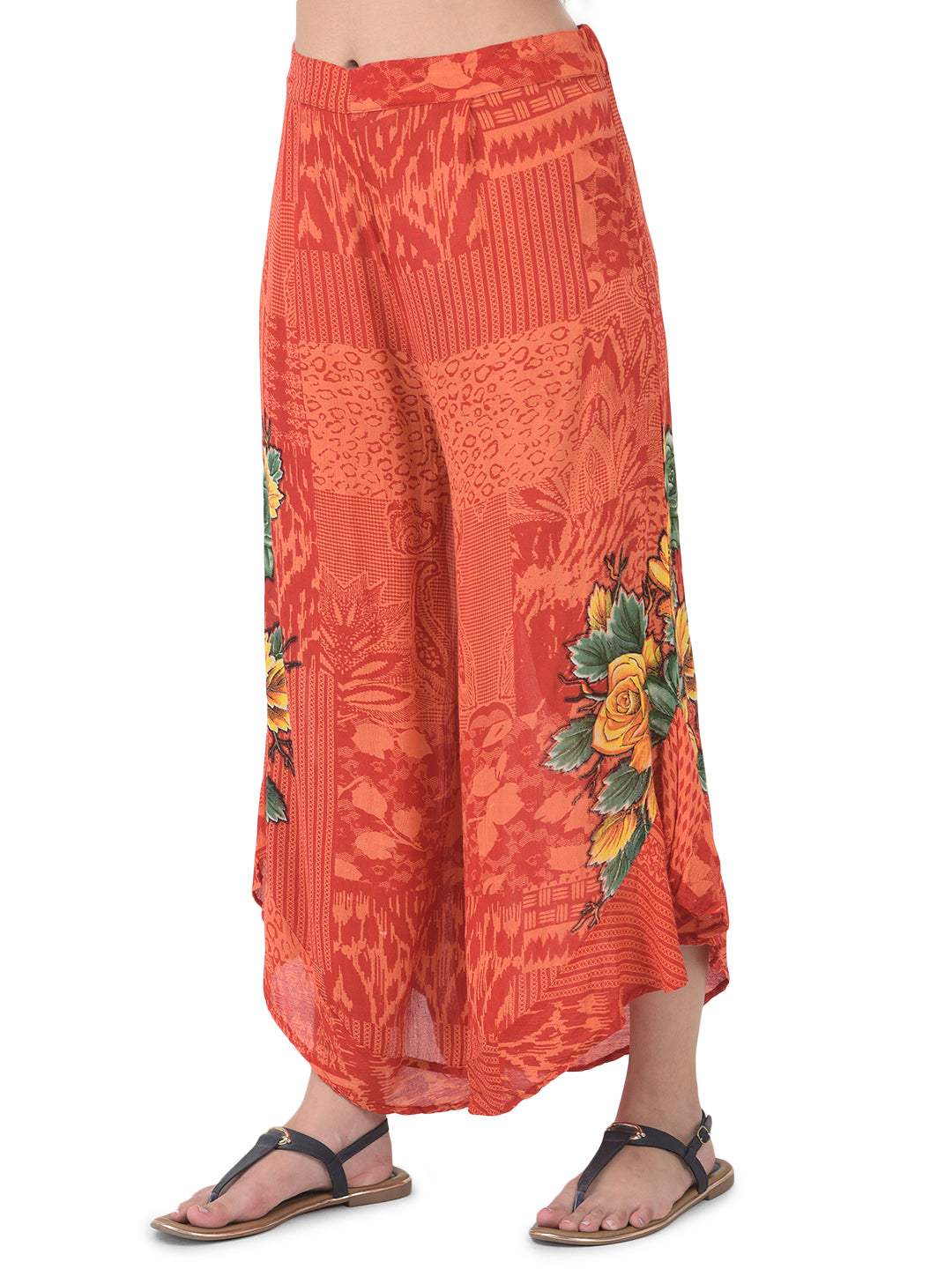 Women Floral Printed Top With Trousers