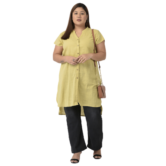 Women Plus size Beige Kurta