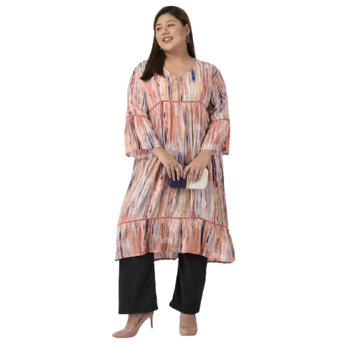 Multicolor Printed Rayon Tunic