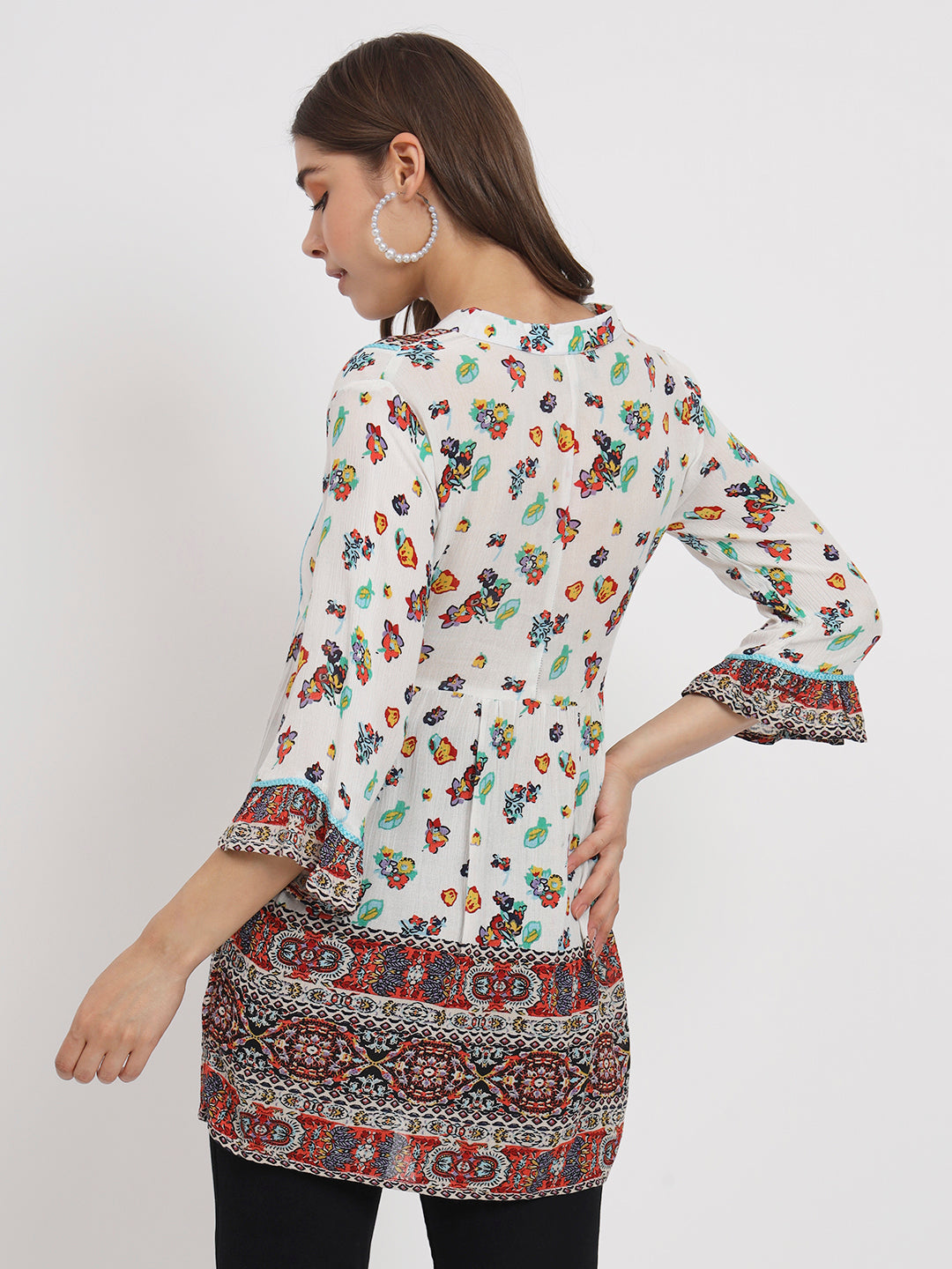 Floral Printed Straight Kurti