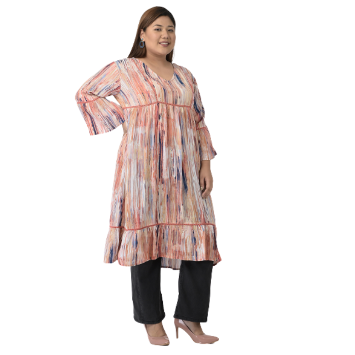 Multicolor Printed Rayon Tunic