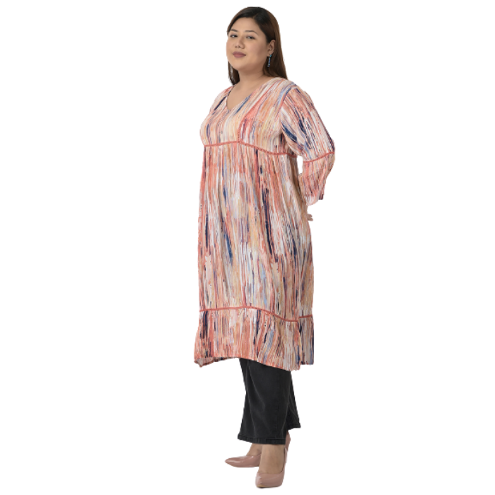 Multicolor Printed Rayon Tunic