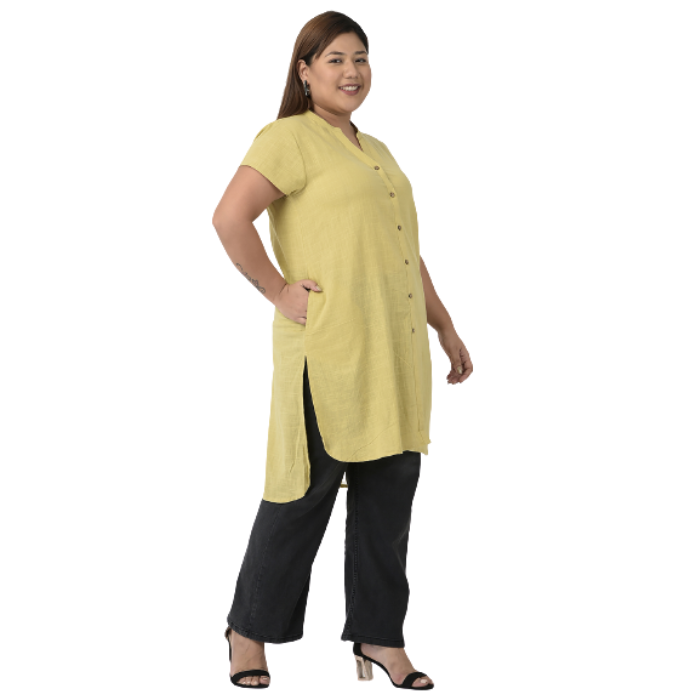 Women Plus size Beige Kurta