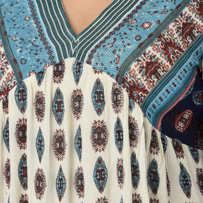 Women Plus Size Multicoloured Print Longline Top